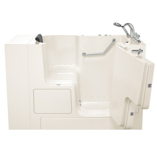 American Standard 3252OD.109.ARL-PC 32-in. x 52-in. Outward Opening Door Walk-In Air Spa Bathtub with Right Door/Drain and Tub Faucet in Linen