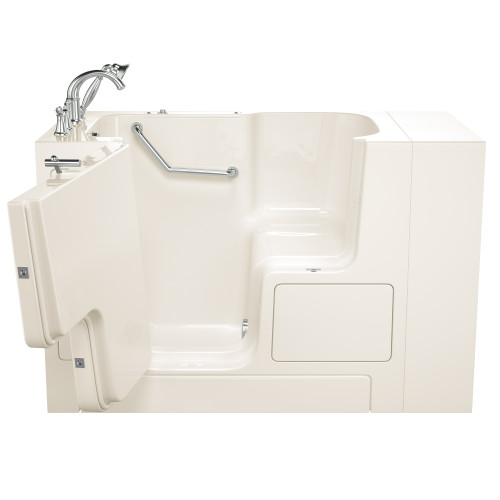 32-in. x 52-in. Outward Opening Door Walk-In Soaking Bathtub with Left Door/Drain and Tub Faucet in Linen