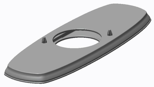 Escutcheon Plate for Mounting on 4" Centers in Polished Chrome
