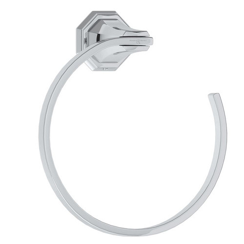 Deco Wall Mount Towel Ring in Polished Chrome
