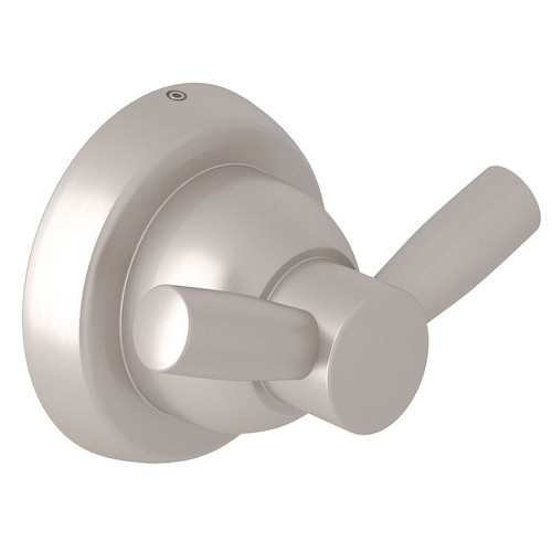 Holborn Wall Mount Double Robe Hook in Satin Nickel