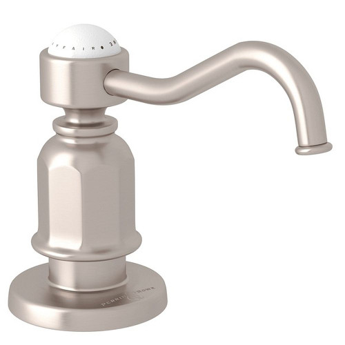 Traditional Deck Mount Soap Dispenser in Satin Nickel