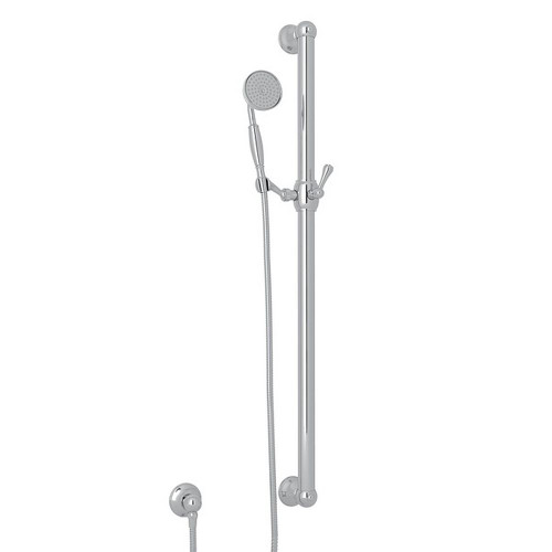 36-in Decorative Grab Bar Set with Single-Function Anti-Cal Handshower/Hose/Outlet in Polished Chrome