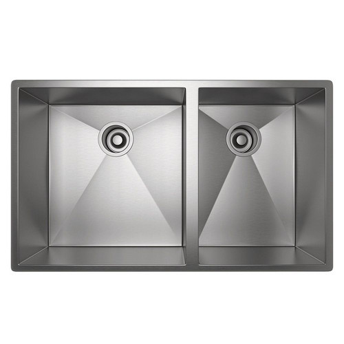 Rohl RSS3118SB Double Bowl Kitchen Sink in Brushed Stainless Steel