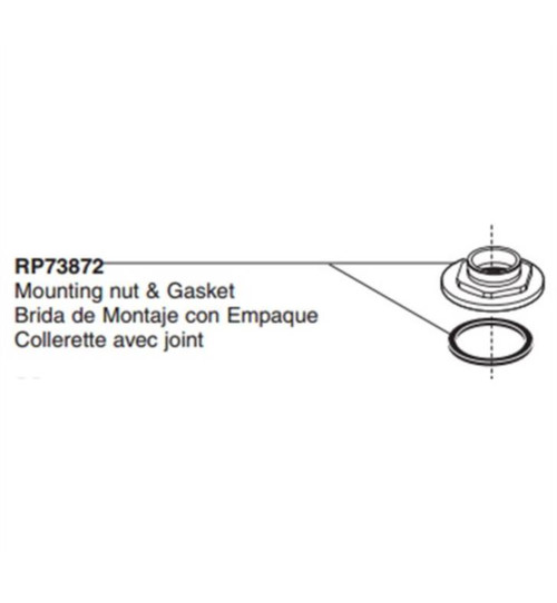 Replacement Adapter and Gasket in Polished Chrome
