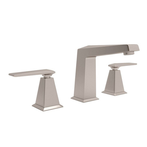 Rohl A1008LVSTN-2 High Neck Widespread Lavatory Faucet in Satin Nickel