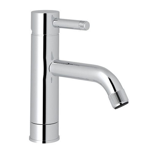 Single Hole Lavatory Faucet with Industrial Metal Levers in Polished Chrome