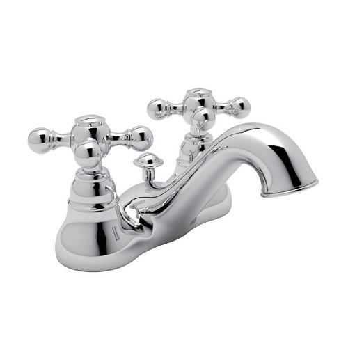 4" Centerset Lavatory Faucet with Cross Handles and Pop-Up in Polished Chrome