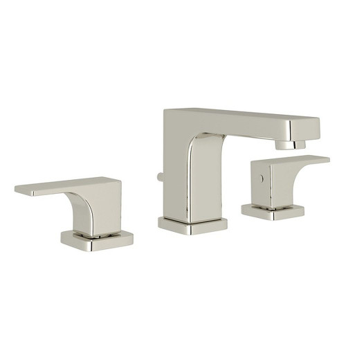 High Neck Widespread Lavatory Faucet in Polished Nickel