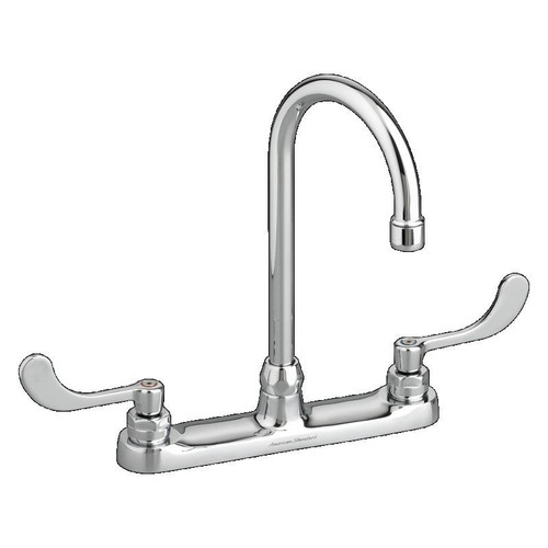 American Standard 6405.170.002 Kitchen Faucet with Longer Lever Handles and Deck Plate in Chrome