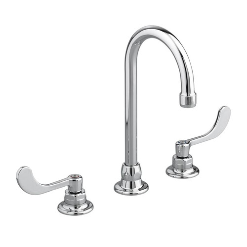 Widespread 1.5 GPM Faucet with Wrist Blade Handles and Rigid/Swivel Spout in Chrome