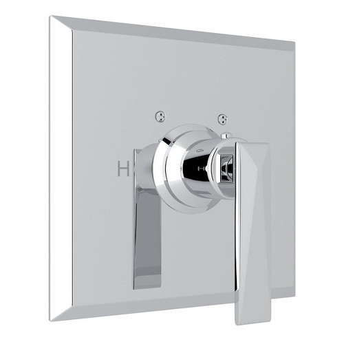 Rohl A4014LVAPC Thermostatic Trim Plate with Metal Lever and without Volume Control in Polished Chrome
