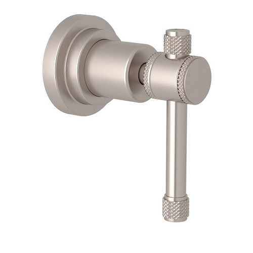 Trim for Volume Control and Diverter with Industrial Metal Levers in Satin Nickel