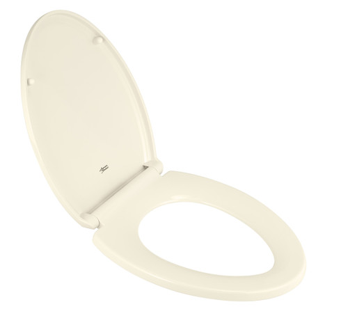 Elongated Closed-Front Toilet Seat with Slow Close and Everclean in Linen