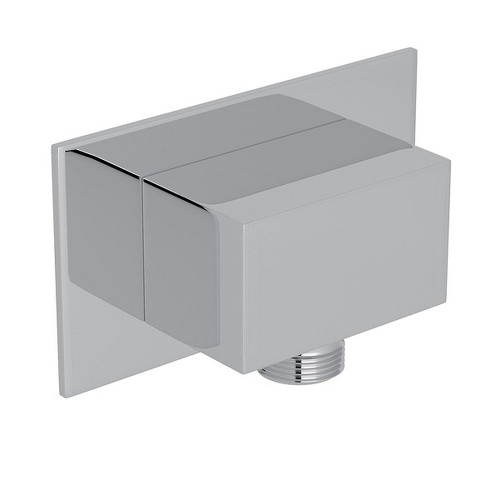 Modern Square Handshower Wall Outlet in Polished Chrome