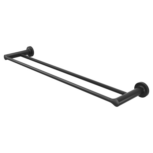 24" Double Towel Bar in Matte Black