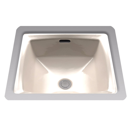 14-1/2-in Undermount Bathroom Sink with SanaGloss and Overflow Drain in Bone