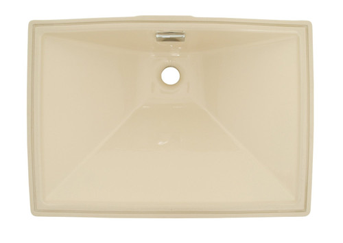 21-in Undermount Bathroom Sink with Overflow in Bone