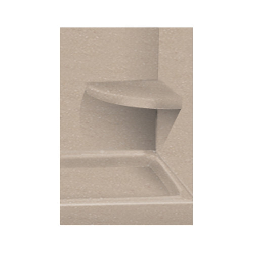 14-in x 14-in Solid Surface Wall-Mount Corner Shower Seat in Seaside
