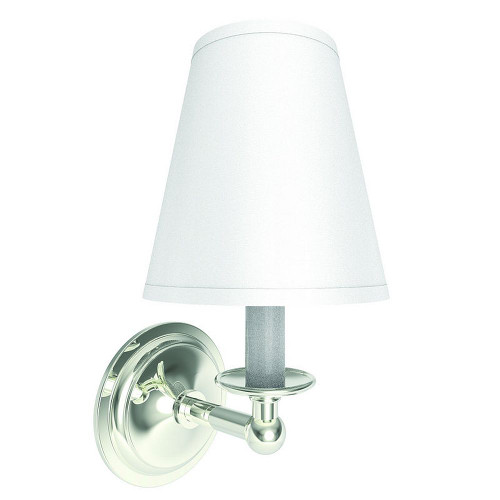 Polished Nickel Single Light Wall Sconce in Polished Nickel