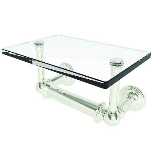 Ginger 4527/PN Single Post Toilet Paper Holder in Polished Nickel