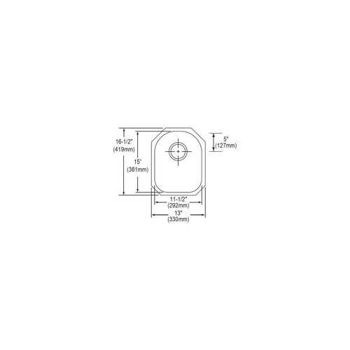 Elkay ELUH1317 Stainless Steel Single Bowl Undermount Sink in Lustrous Highlighted Satin
