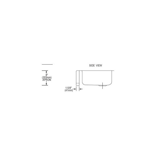 Elkay ELUHF2520 Stainless Steel Single Bowl Apron Front Undermount Sink in Lustrous Highlighted Satin