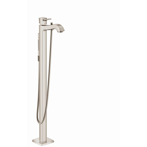 Hansgrohe 31445821 Metropol Classic Freestanding Tub Filler Trim with 1.75 GPM Handshower, In Brushed Nickel