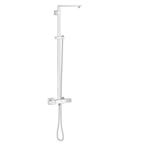 Grohe 26420000 Euphoria Cube Shower System with Thermostat for Wall Mount with 1.8 gpm Flow in StarLight Chrome
