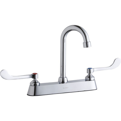 Elkay LK810GN04T6 Commercial 3-Hole Faucet in Chrome