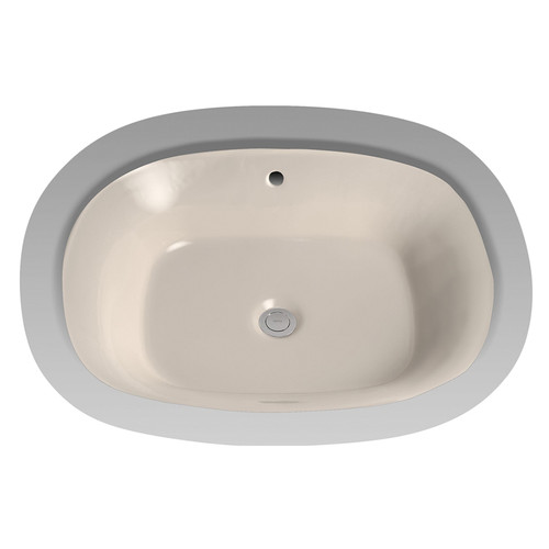 20-3/8-in Undermount Bathroom Sink with Overflow and SanaGloss Ceramic Glaze in Bone