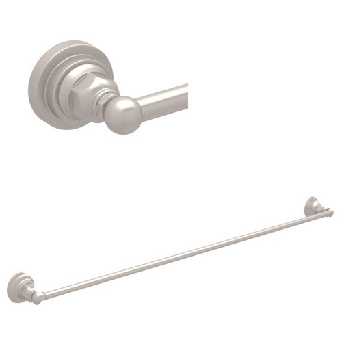 Rohl ROT1/30STN 30-in Wall Mount Single Towel Bar, Satin Nickel