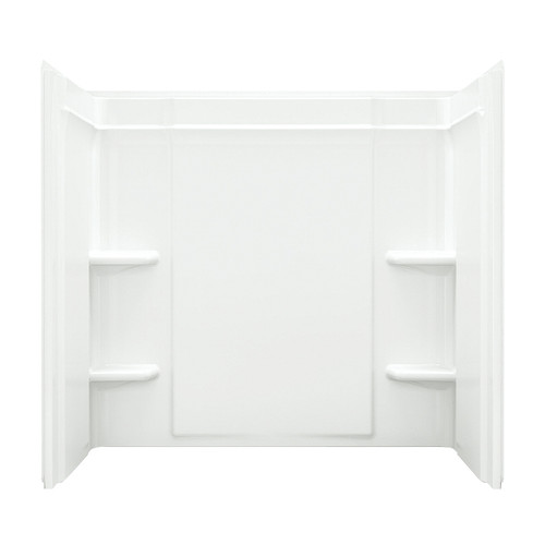 55-in x 60-in x 31.25-in Vikrell Bathtub Wall Surround in White
