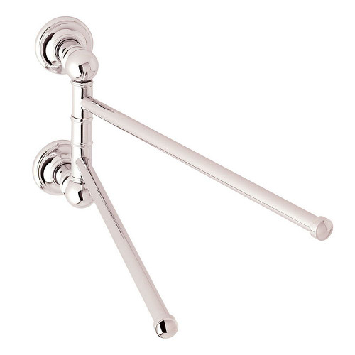 12in Pivoting Double Towel Bar in Polished Chrome