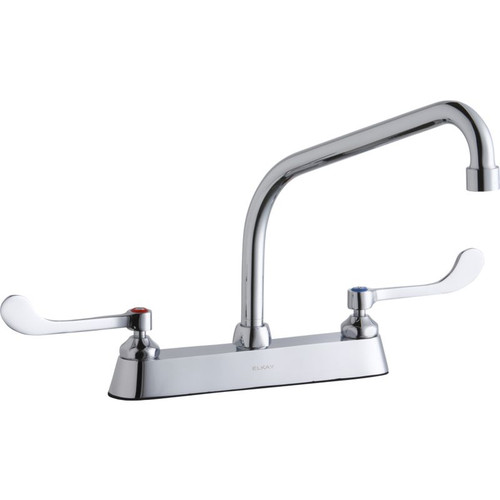 Elkay LK810HA10T6 Commercial 3-Hole Faucet in Chrome