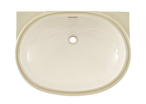 19-5/8-in Undermount Bathroom Sink with Overflow and SanaGloss Ceramic Glaze in Colonial White