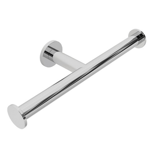 Single Post Double Roll Tissue Paper in Polished Nickel