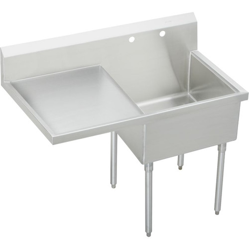 Elkay WNSF8130L2 Commercial Scullery Sink with 2 Faucet Holes in Buffed Satin