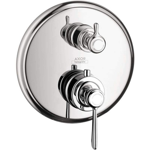 Axor 16801821 Thermostatic Valve Trim with Integrated Volume Control - Less Valve in Brushed Nickel