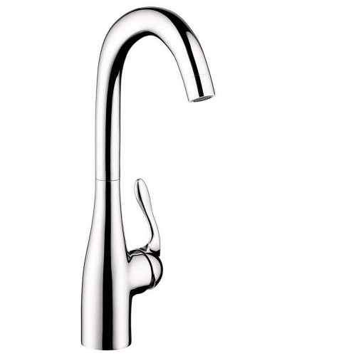 Hansgrohe 14801001 Allegro E High-Arch Bar Faucet with Quick Clean Aerator in Chrome