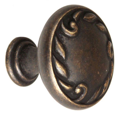 Alno Ornate A3650-38-BARC Knob Traditional 1-1/2-in in Barcelona