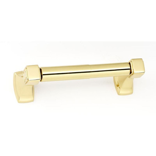 Alno Cube A6560-PB Modern Tissue Holder in Polished Brass