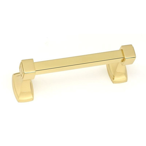Alno Cube A6562-PB Modern Tissue Holder in Polished Brass