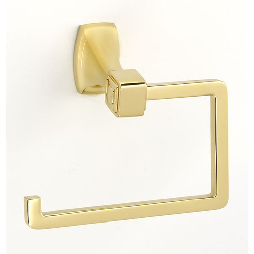 Modern Tissue Holder 5-1/2-in in Polished Brass