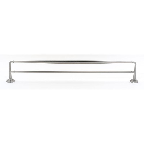 Double Towel Bar Transitional in Satin Nickel