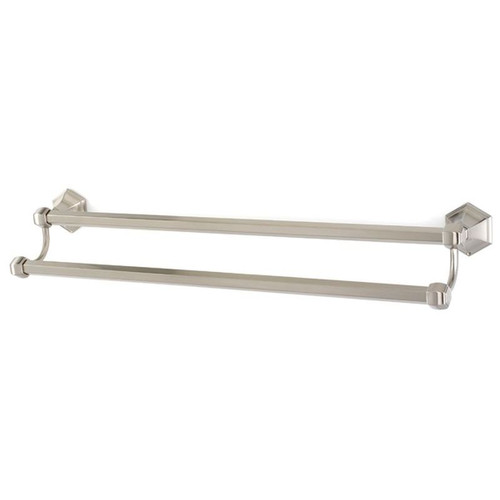 Alno Nicole A7725-24-SN Double Towel Bar Traditional in Satin Nickel