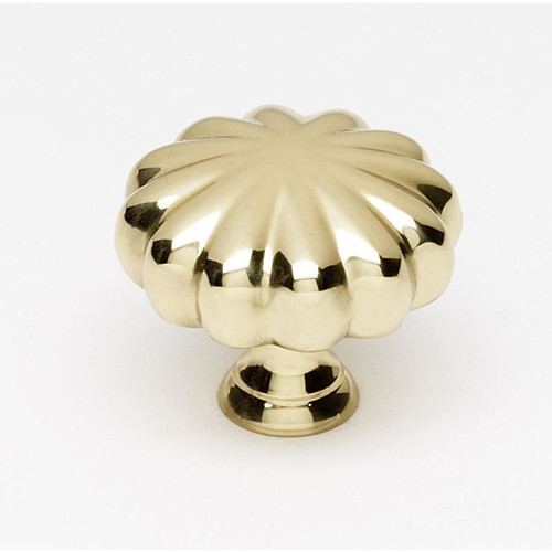 Alno Rope A819-35-PB Knob Traditional 1-1/2-in in Polished Brass