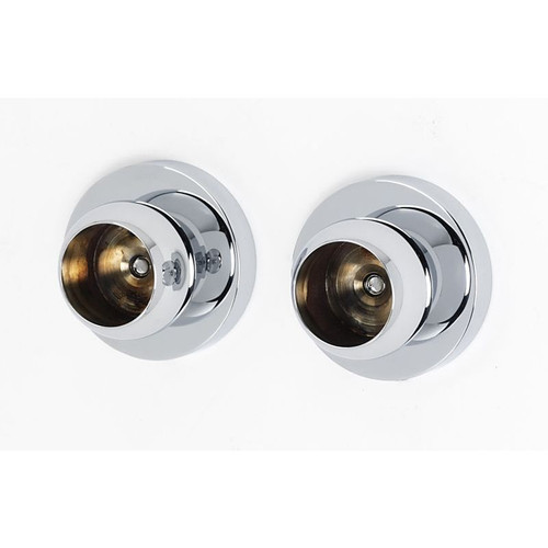 Modern Shower Rod Brackets 2-in in Polished Chrome