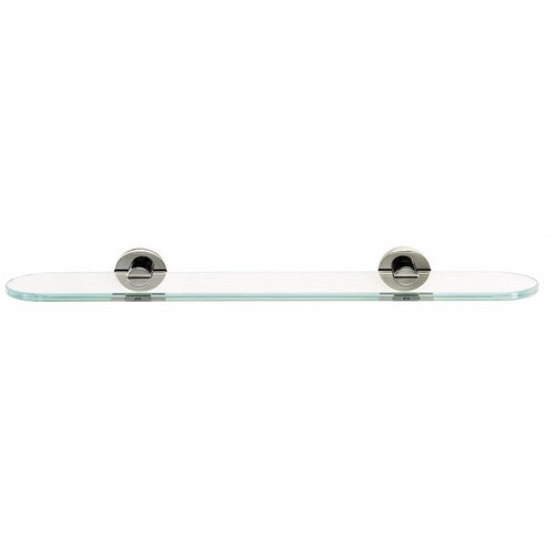 Alno Contemporary I A8350-24-SN 24-in Glass Shelf with Brackets Modern in Satin Nickel
