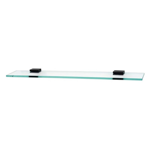 Alno Contemporary II A8455-24-BRZ 24-in Glass Shelf with Brackets Modern in Bronze